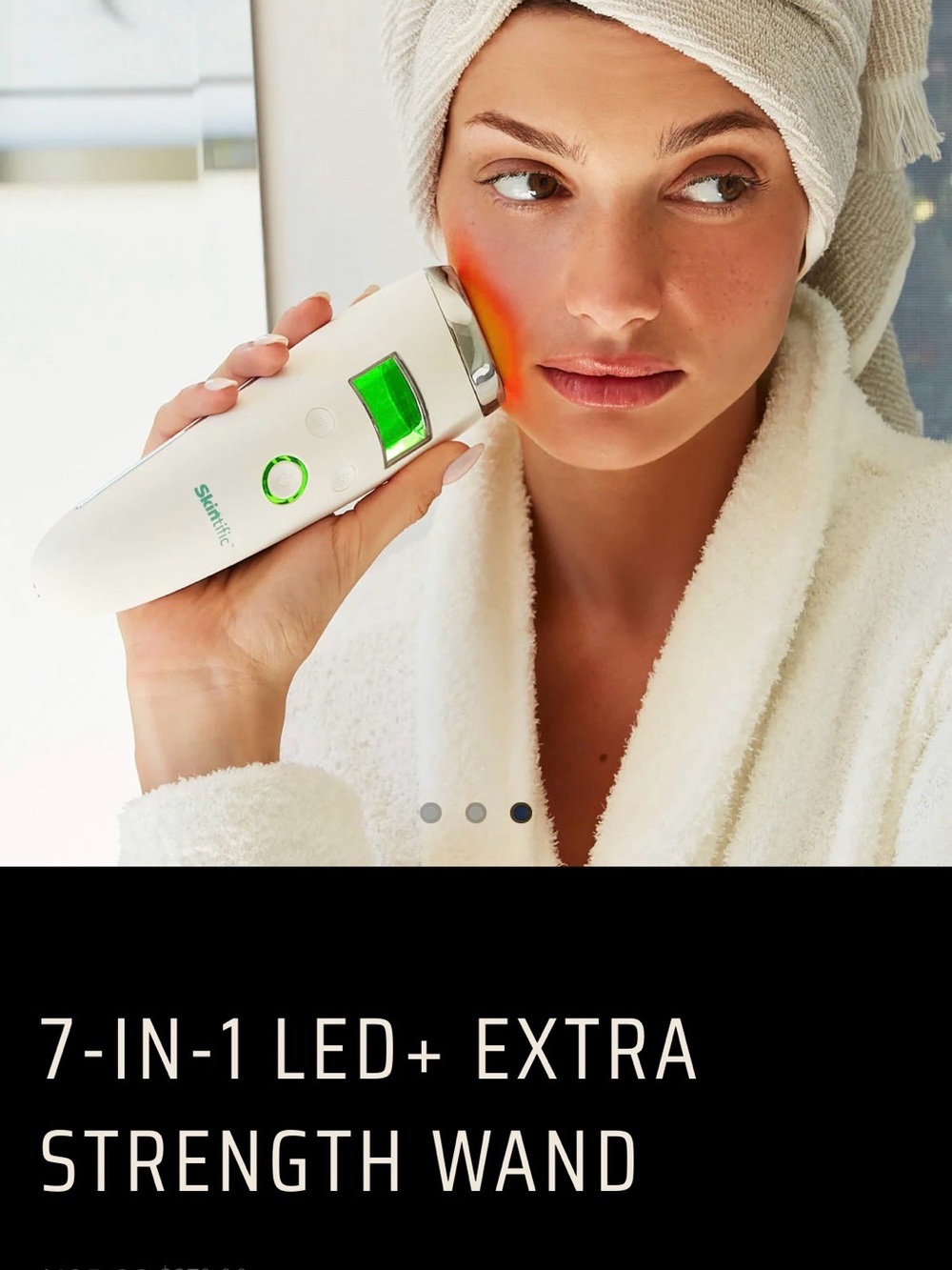 SKINtific LED Red Light Facial Wand Extra Strength